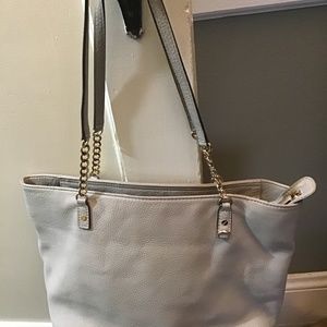 Michael kors purse handbag light gray